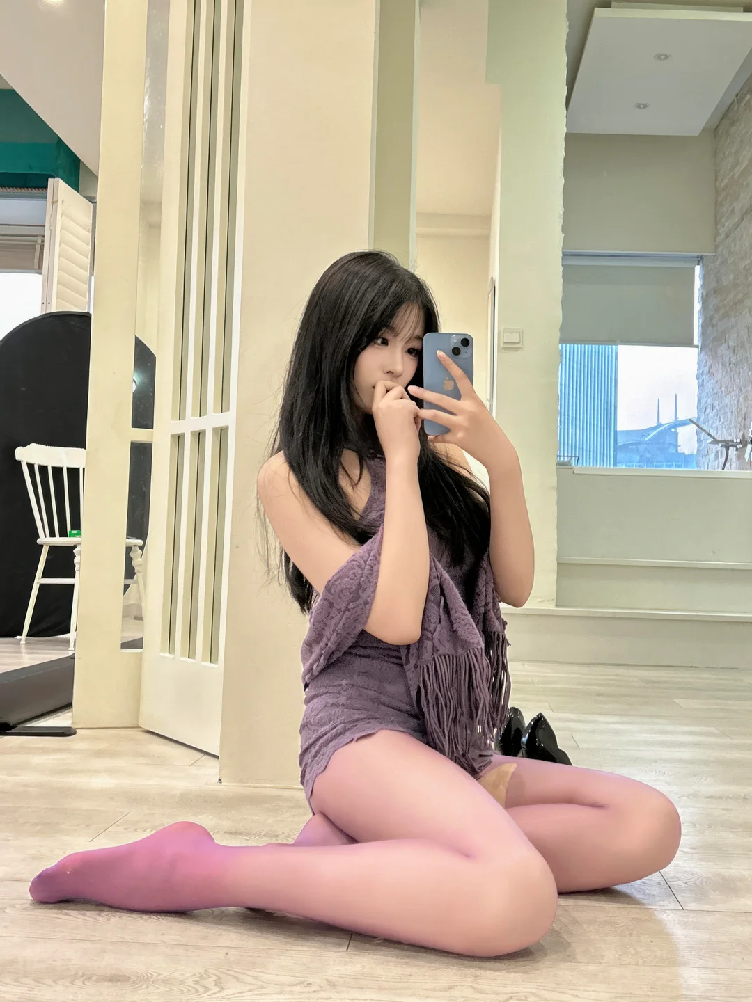 轩萧学姐 - No.079 紫色旗袍红丝 [74P,1V-499MB] tg@simisebaisi 【丝足阁】072.webp